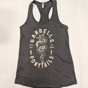 Barbells And Ponytails Racerback "Snake" Tank Top Sz M NEW